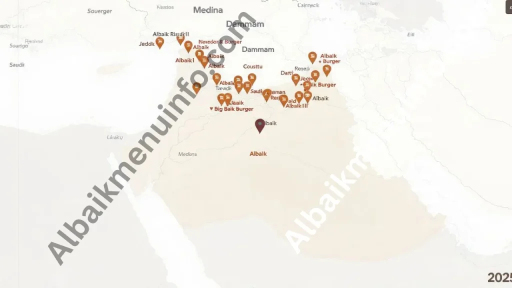 مواقع فروع البيك