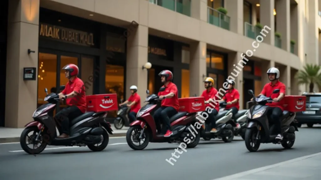 سائقو توصيل طلبات البيك في دبي مول